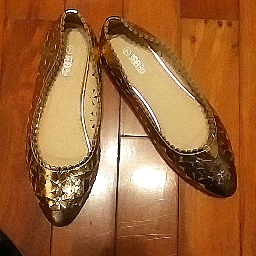 Steven Ella Gold Cutout Flat 7